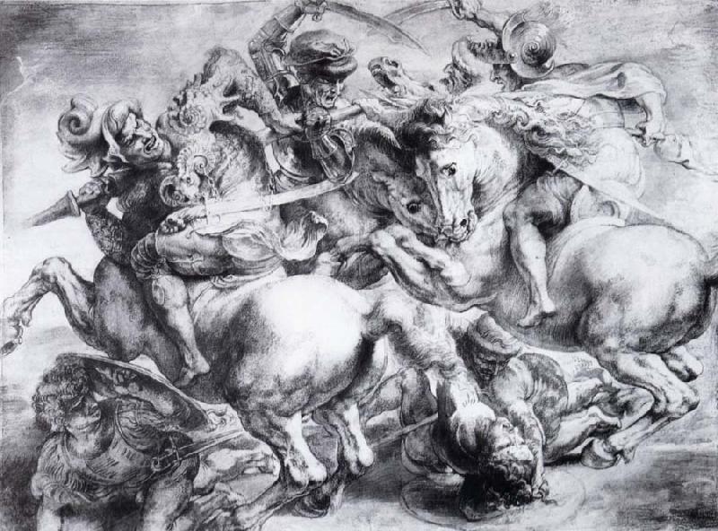 Leonardo  Da Vinci The Battle of Anghiari Germany oil painting art